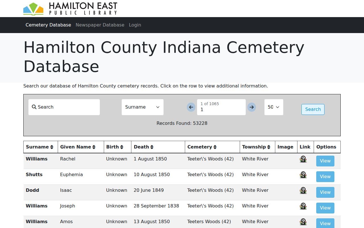 HEPL Indiana Room local-history index for past Noblesville residents